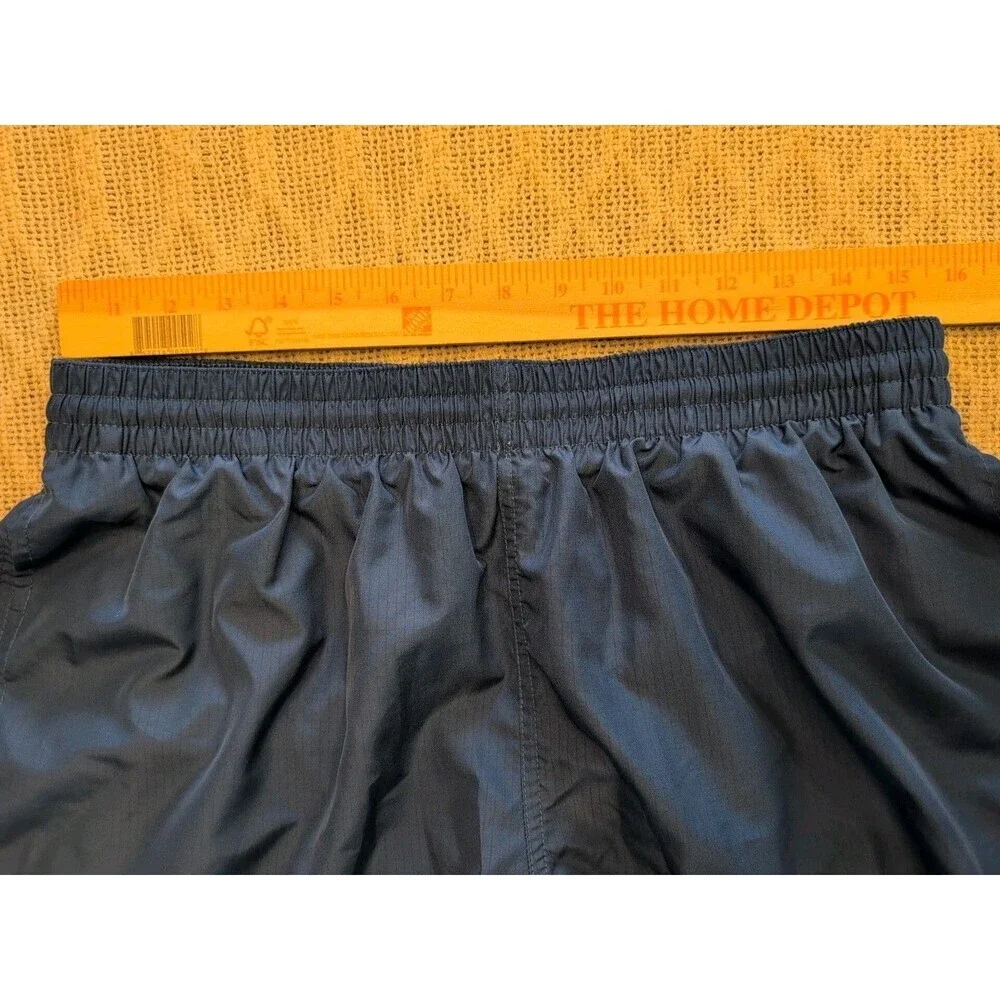 Nike Lined Drawstring Shorts Men XL Blue Swoosh Baggy Stretch Athletic Gym